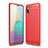 Funda Silicona Carcasa Goma Line para Samsung Galaxy M02 Rojo