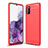 Funda Silicona Carcasa Goma Line para Samsung Galaxy M02s Rojo