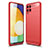 Funda Silicona Carcasa Goma Line para Samsung Galaxy M32 4G Rojo