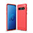 Funda Silicona Carcasa Goma Line para Samsung Galaxy S10 Rojo