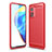 Funda Silicona Carcasa Goma Line para Xiaomi Mi 10T Pro 5G Rojo