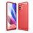 Funda Silicona Carcasa Goma Line para Xiaomi Mi 11X 5G Rojo