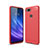 Funda Silicona Carcasa Goma Line para Xiaomi Mi 8 Lite Rojo
