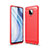 Funda Silicona Carcasa Goma Line para Xiaomi Redmi Note 9S Rojo