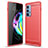Funda Silicona Carcasa Goma Line S01 para Motorola Moto Edge 20 Pro 5G Rojo