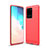 Funda Silicona Carcasa Goma Line S02 para Samsung Galaxy S20 Ultra 5G Rojo