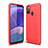 Funda Silicona Carcasa Goma Line WL1 para Samsung Galaxy M21 Rojo