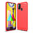 Funda Silicona Carcasa Goma Line WL1 para Samsung Galaxy M31 Rojo