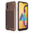 Funda Silicona Carcasa Goma Twill para Samsung Galaxy M01 Marron