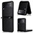 Funda Silicona Carcasa Goma Twill para Samsung Galaxy Z Flip3 5G Negro