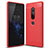 Funda Silicona Carcasa Goma Twill para Sony Xperia XZ2 Premium Rojo