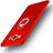 Funda Silicona Carcasa Ultrafina Goma con Anillo de dedo Soporte para Samsung Galaxy A3 SM-300F Rojo