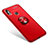 Funda Silicona Carcasa Ultrafina Goma con Anillo de dedo Soporte para Xiaomi Mi 6X Rojo
