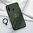 Funda Silicona Carcasa Ultrafina Goma con Magnetico Anillo de dedo Soporte A01 para Huawei Enjoy 10 Plus Verde