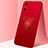 Funda Silicona Carcasa Ultrafina Goma con Magnetico Anillo de dedo Soporte A01 para Huawei Honor X10 Max 5G Rojo