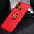 Funda Silicona Carcasa Ultrafina Goma con Magnetico Anillo de dedo Soporte A01 para Huawei Nova 5i Rojo