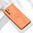 Funda Silicona Carcasa Ultrafina Goma con Magnetico Anillo de dedo Soporte A01 para Huawei Nova 7 SE 5G Naranja