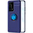 Funda Silicona Carcasa Ultrafina Goma con Magnetico Anillo de dedo Soporte A01 para Huawei P40 Pro+ Plus Azul