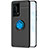 Funda Silicona Carcasa Ultrafina Goma con Magnetico Anillo de dedo Soporte A01 para Huawei P40 Pro+ Plus Azul y Negro