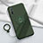 Funda Silicona Carcasa Ultrafina Goma con Magnetico Anillo de dedo Soporte A01 para Huawei Y8p Verde