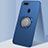 Funda Silicona Carcasa Ultrafina Goma con Magnetico Anillo de dedo Soporte A01 para Oppo A7 Azul