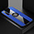 Funda Silicona Carcasa Ultrafina Goma con Magnetico Anillo de dedo Soporte A01 para Realme X3 SuperZoom Azul