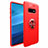Funda Silicona Carcasa Ultrafina Goma con Magnetico Anillo de dedo Soporte A01 para Samsung Galaxy S10 5G Rojo