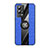 Funda Silicona Carcasa Ultrafina Goma con Magnetico Anillo de dedo Soporte A01 para Vivo iQOO 8 5G Azul
