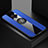 Funda Silicona Carcasa Ultrafina Goma con Magnetico Anillo de dedo Soporte A01 para Vivo X50 Lite Azul