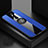 Funda Silicona Carcasa Ultrafina Goma con Magnetico Anillo de dedo Soporte A01 para Xiaomi Redmi 8 Azul