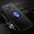 Funda Silicona Carcasa Ultrafina Goma con Magnetico Anillo de dedo Soporte A01 para Xiaomi Redmi 8A Azul y Negro