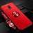 Funda Silicona Carcasa Ultrafina Goma con Magnetico Anillo de dedo Soporte A01 para Xiaomi Redmi 8A Rojo