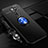 Funda Silicona Carcasa Ultrafina Goma con Magnetico Anillo de dedo Soporte A01 para Xiaomi Redmi Note 8 Pro Azul y Negro