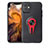 Funda Silicona Carcasa Ultrafina Goma con Magnetico Anillo de dedo Soporte A02 para Apple iPhone 11 Rojo