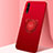 Funda Silicona Carcasa Ultrafina Goma con Magnetico Anillo de dedo Soporte A02 para Huawei Enjoy 10S Rojo