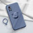 Funda Silicona Carcasa Ultrafina Goma con Magnetico Anillo de dedo Soporte A02 para Huawei Nova 8 Pro 5G Gris Lavanda