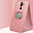 Funda Silicona Carcasa Ultrafina Goma con Magnetico Anillo de dedo Soporte A02 para Nokia 7 Plus Oro Rosa