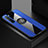 Funda Silicona Carcasa Ultrafina Goma con Magnetico Anillo de dedo Soporte A02 para Oppo F15 Azul
