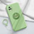 Funda Silicona Carcasa Ultrafina Goma con Magnetico Anillo de dedo Soporte A02 para Vivo V20 Pro 5G Menta Verde