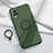 Funda Silicona Carcasa Ultrafina Goma con Magnetico Anillo de dedo Soporte A02 para Vivo V20 Pro 5G Verde Noche