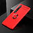 Funda Silicona Carcasa Ultrafina Goma con Magnetico Anillo de dedo Soporte A02 para Xiaomi Mi 10 Pro Rojo