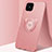 Funda Silicona Carcasa Ultrafina Goma con Magnetico Anillo de dedo Soporte A03 para Oppo Reno4 Z 5G Oro Rosa