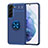 Funda Silicona Carcasa Ultrafina Goma con Magnetico Anillo de dedo Soporte A03 para Samsung Galaxy S21 5G Azul