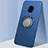 Funda Silicona Carcasa Ultrafina Goma con Magnetico Anillo de dedo Soporte A03 para Vivo Nex 3 5G Azul