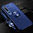 Funda Silicona Carcasa Ultrafina Goma con Magnetico Anillo de dedo Soporte A03 para Xiaomi Mi 10 Pro Azul