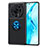 Funda Silicona Carcasa Ultrafina Goma con Magnetico Anillo de dedo Soporte A03 para Xiaomi Mi 12S Ultra 5G Azul y Negro