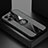 Funda Silicona Carcasa Ultrafina Goma con Magnetico Anillo de dedo Soporte A04 para Apple iPhone 14 Pro Gris