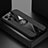 Funda Silicona Carcasa Ultrafina Goma con Magnetico Anillo de dedo Soporte A04 para Apple iPhone 14 Pro Max Negro