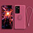 Funda Silicona Carcasa Ultrafina Goma con Magnetico Anillo de dedo Soporte A04 para Samsung Galaxy S21 Ultra 5G Rojo Rosa