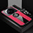 Funda Silicona Carcasa Ultrafina Goma con Magnetico Anillo de dedo Soporte A04 para Xiaomi Mi 12 Ultra 5G Rojo